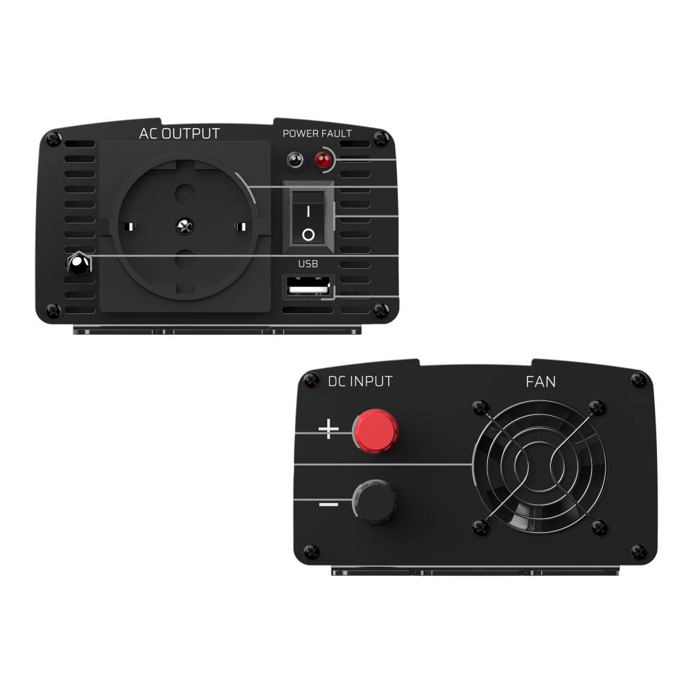 Produktbild för Green Cell INV04DE - DC-AC-omriktare - 500 watt