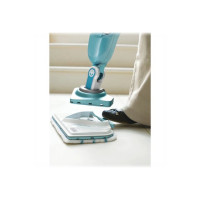 Produktbild för BLACK+DECKER steam-mop BHSM1610DSM - ångdammsugare - skaft/handhållen - vit/aqua