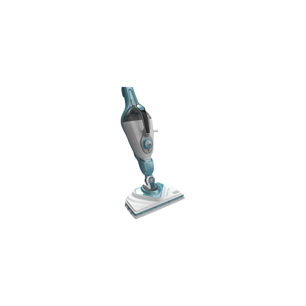 Produktbild för BLACK+DECKER steam-mop BHSM1610DSM - ångdammsugare - skaft/handhållen - vit/aqua
