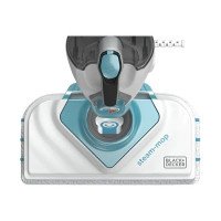 Produktbild för BLACK+DECKER steam-mop BHSM1610DSM - ångdammsugare - skaft/handhållen - vit/aqua