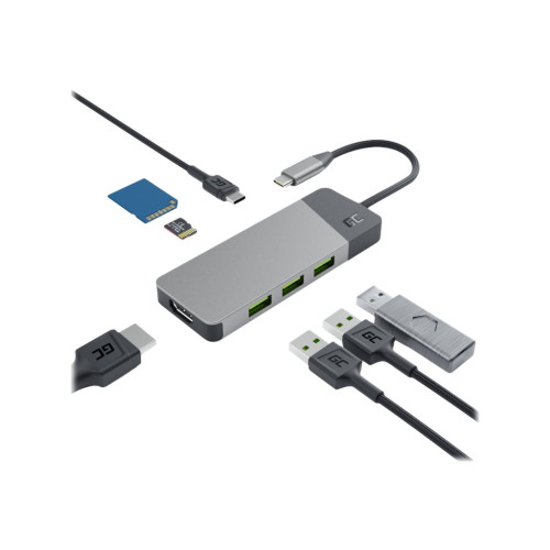 Green Cell Green Cell HUBGC01 - dockningsstation - USB-C - HDMI