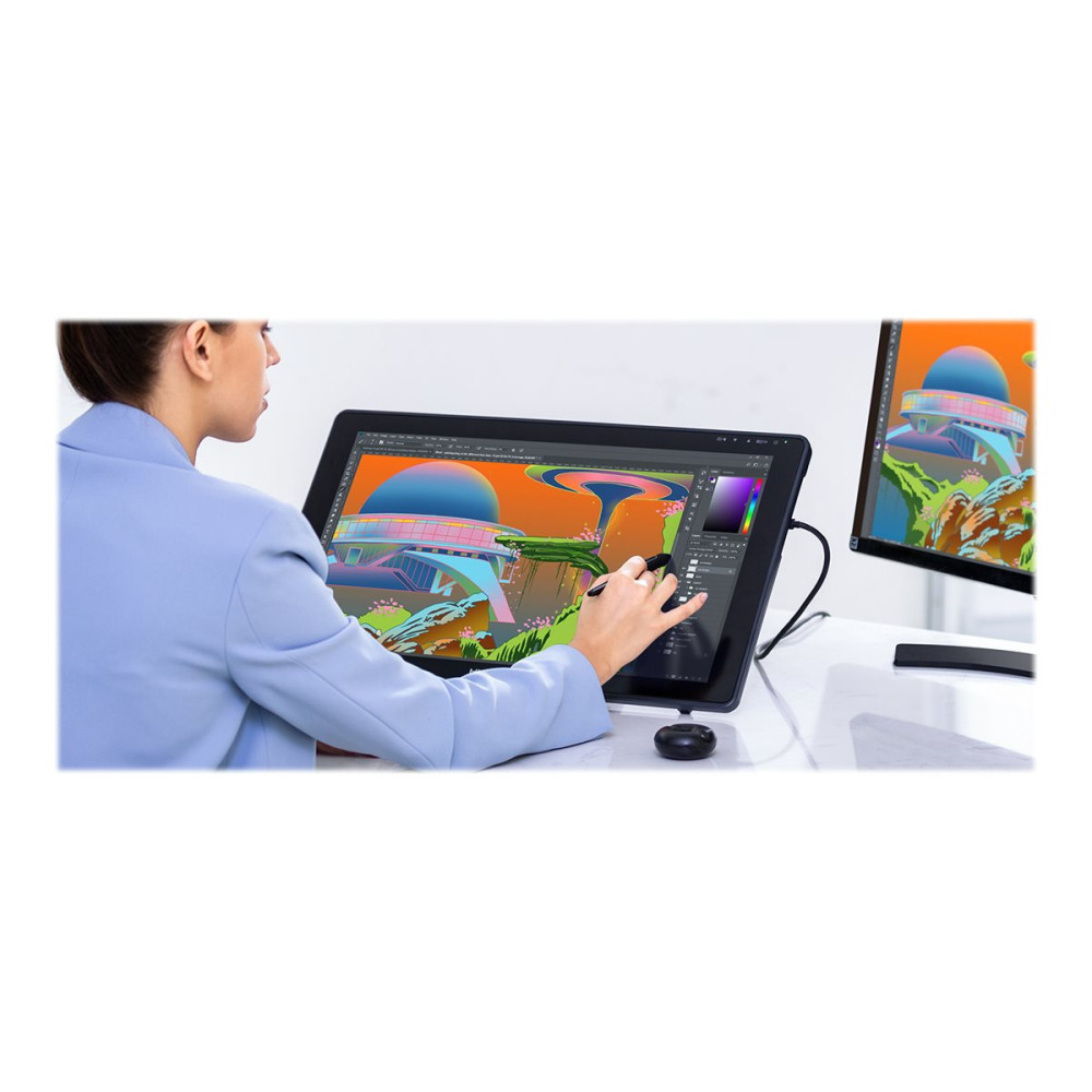 Produktbild för Huion Kamvas 22 Plus - digitaliserare - USB, USB-C - svart