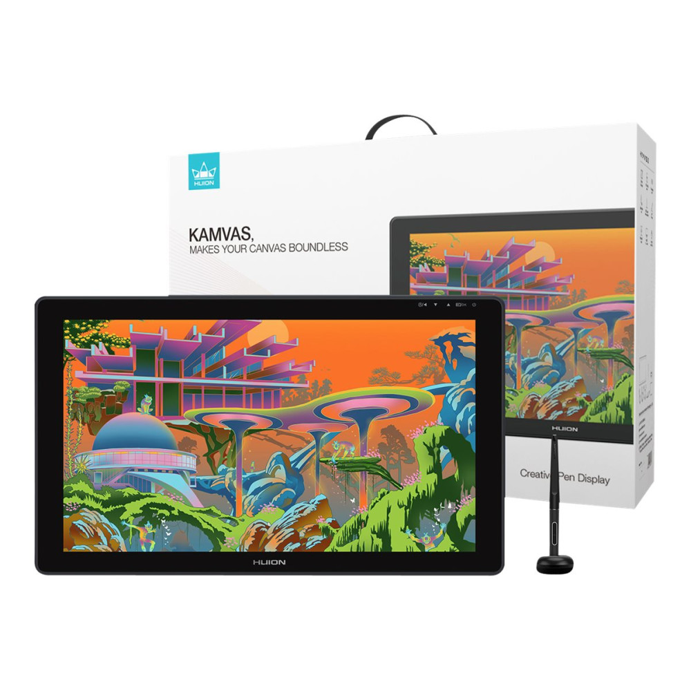 Produktbild för Huion Kamvas 22 Plus - digitaliserare - USB, USB-C - svart