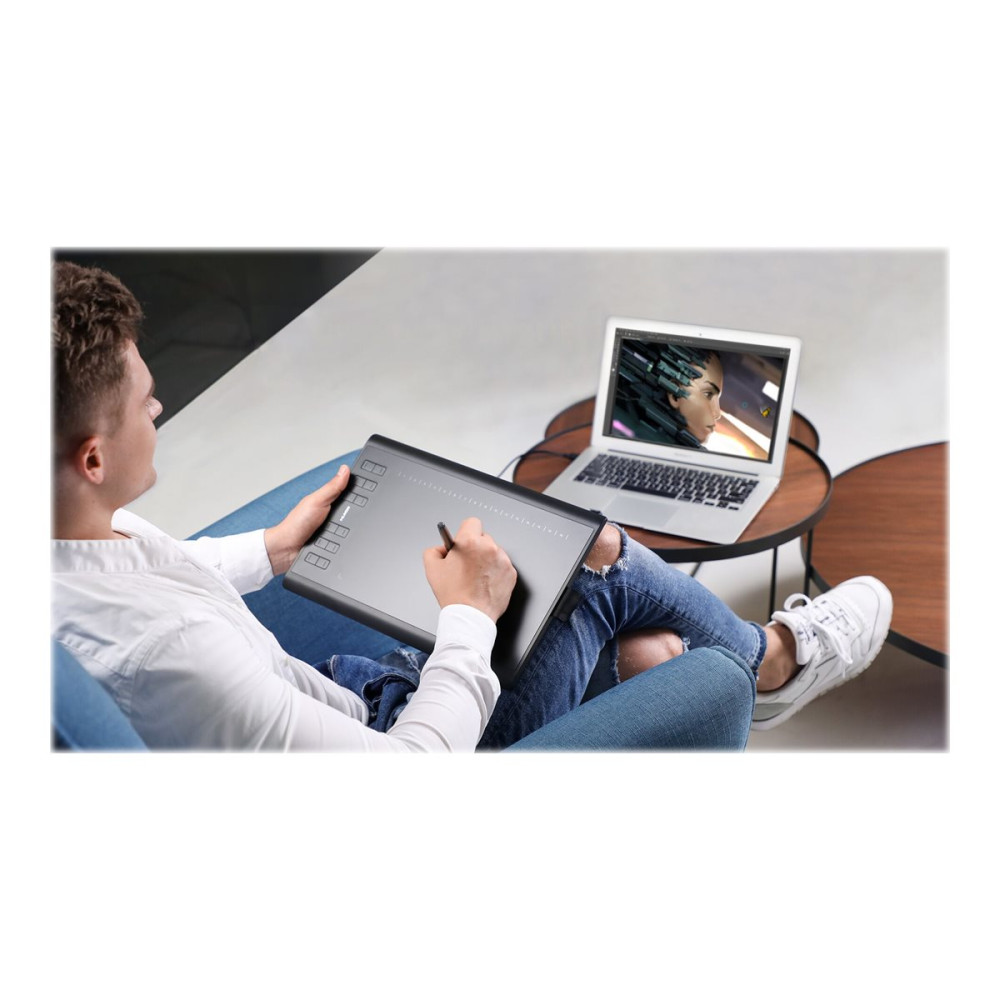 Produktbild för Huion Inspiroy H1060P - digitaliserare - micro USB - svart