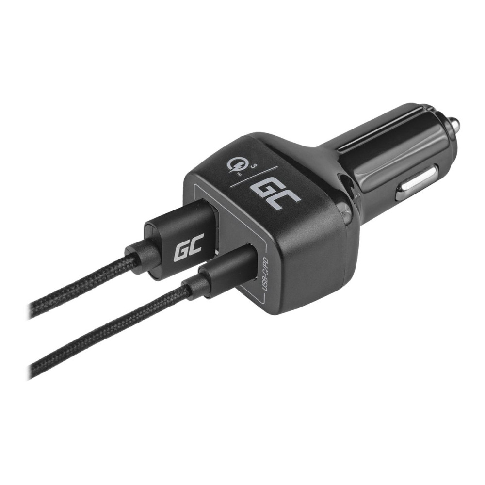 Produktbild för Green Cell strömadapter för bil - USB, USB-C - 42 watt