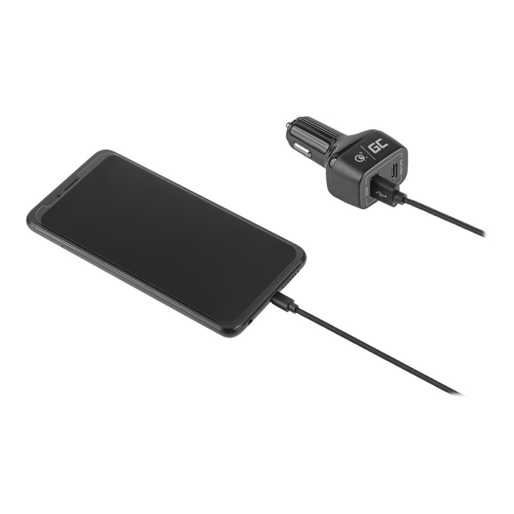 Produktbild för Green Cell strömadapter för bil - USB, USB-C - 42 watt