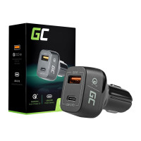 Produktbild för Green Cell strömadapter för bil - USB, USB-C - 42 watt