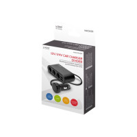 Produktbild för SAVIO SA-024 strömadapter för bil - 2 x USB, 3 x bilens cigarettändare - 120 watt