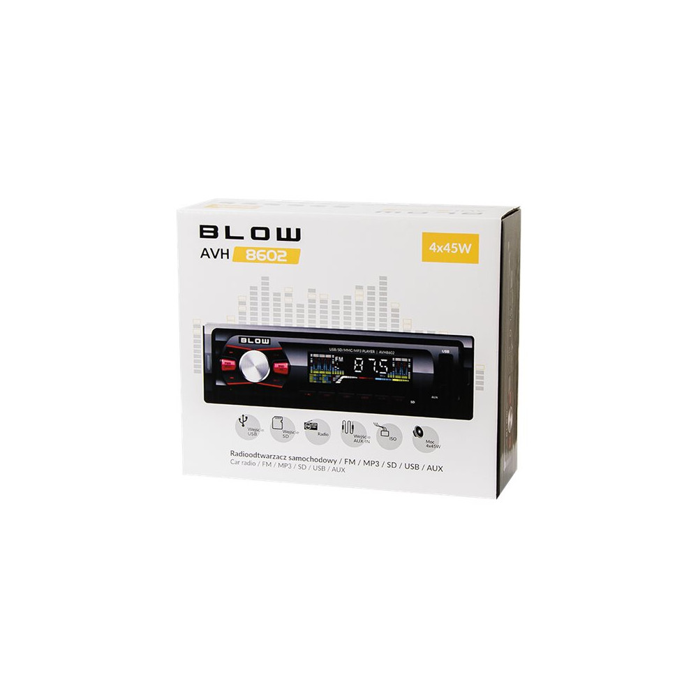 Produktbild för Blow AVH-8602 - Bil - digital mottagare - inbyggd enhet - Enkel-DIN