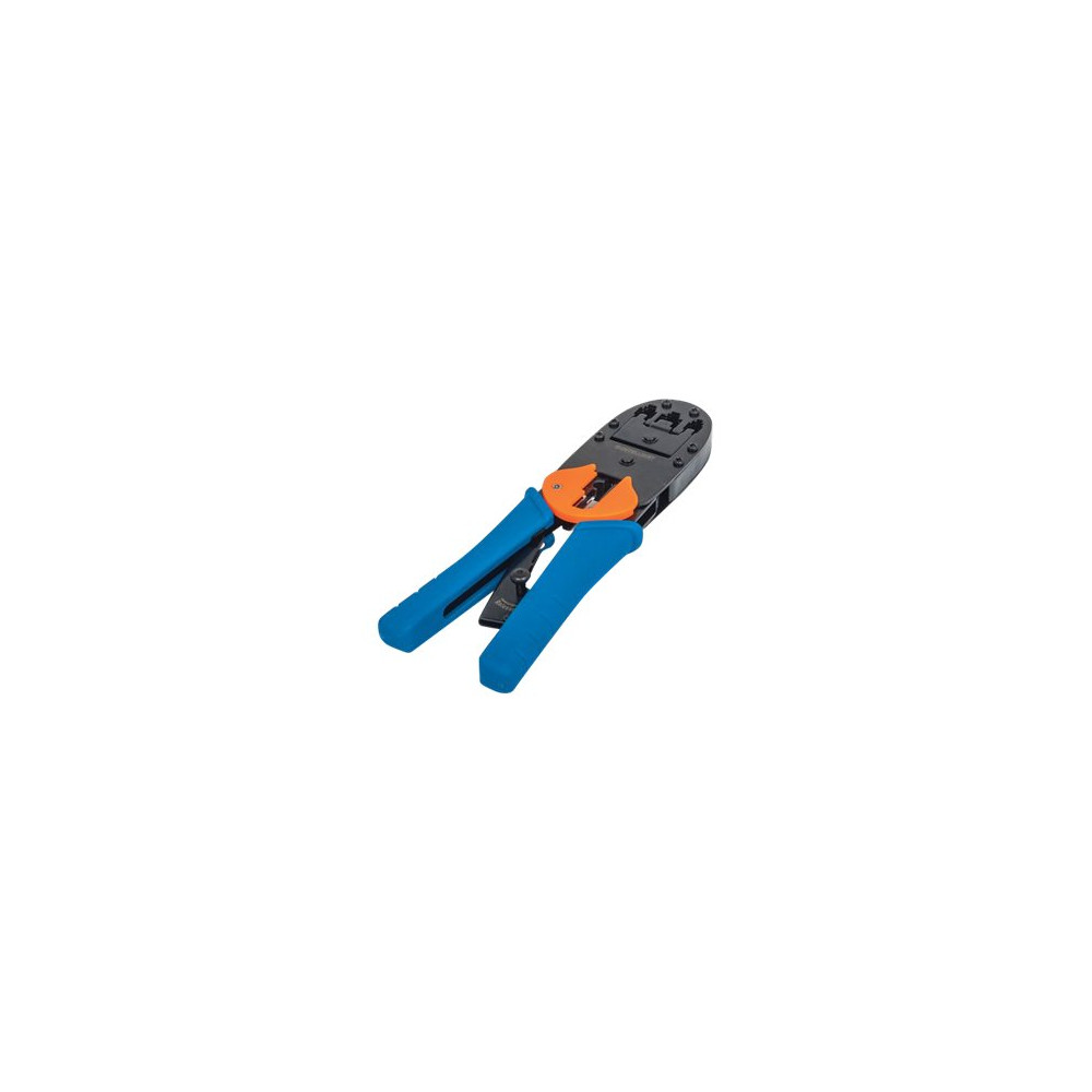 Produktbild för Intellinet Universal Modular Plug Crimping Tool, For RJ45, RJ12 and RJ11 modular plugs - hopfalsningsverktyg