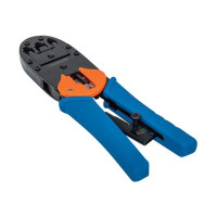 Produktbild för Intellinet Universal Modular Plug Crimping Tool, For RJ45, RJ12 and RJ11 modular plugs - hopfalsningsverktyg