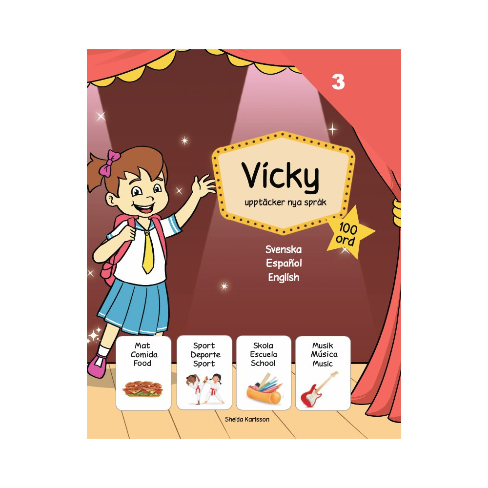 Produktbild för Vicky upptäcker nya språk 3. Spanska (inbunden, spa)