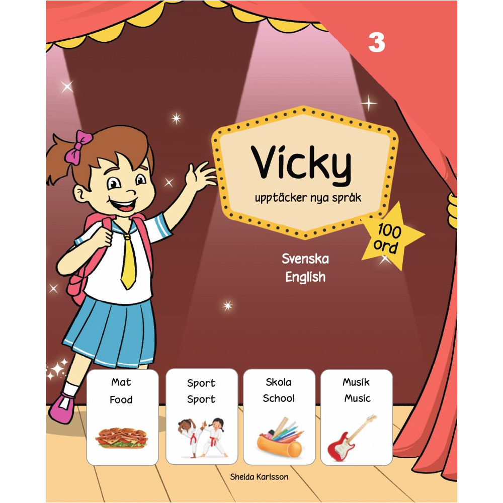 Produktbild för Vicky upptäcker nya språk 3. Engelska (inbunden, eng)