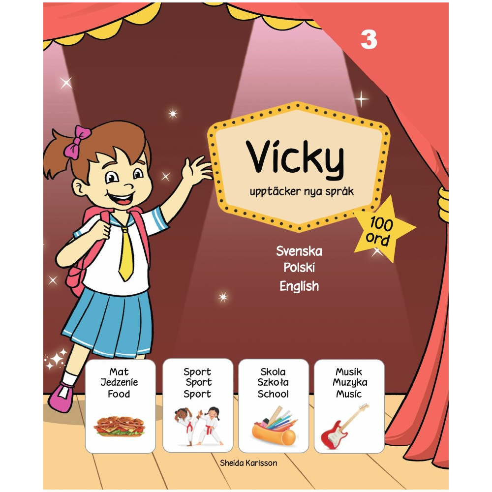 Produktbild för Vicky upptäcker nya språk 3. Polska (inbunden, pol)