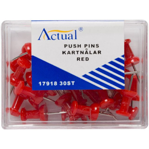 Actual Kartnålar ACTUAL cylinderformad röd30/fp