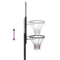 Produktbild för Basketkorg transparent 256-361 cm polykarbonat