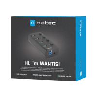 Produktbild för Natec MANTIS 2 - hubb - 4 portar