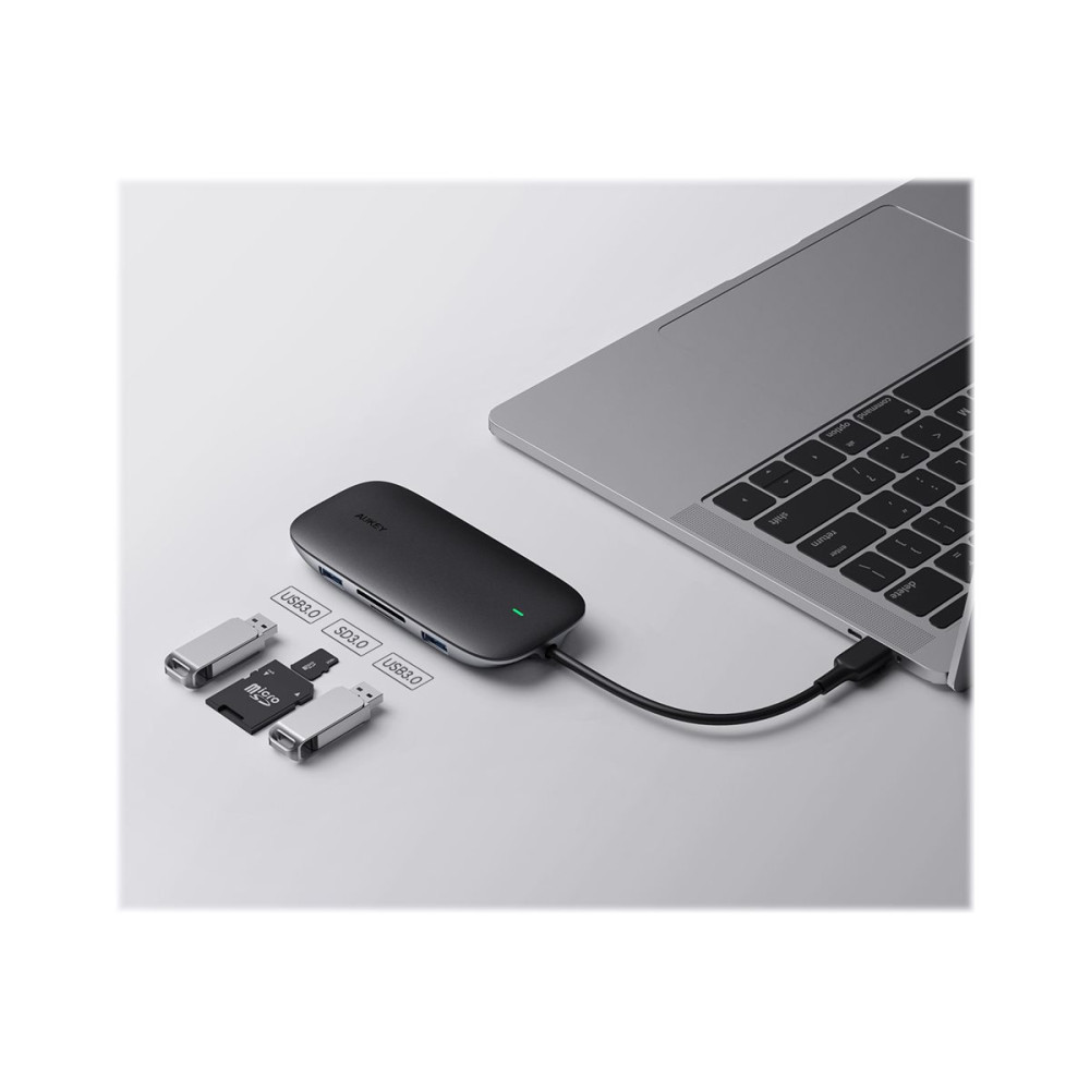 Produktbild för Aukey Unity Link PD III - dockningsstation - USB-C - HDMI - 1GbE