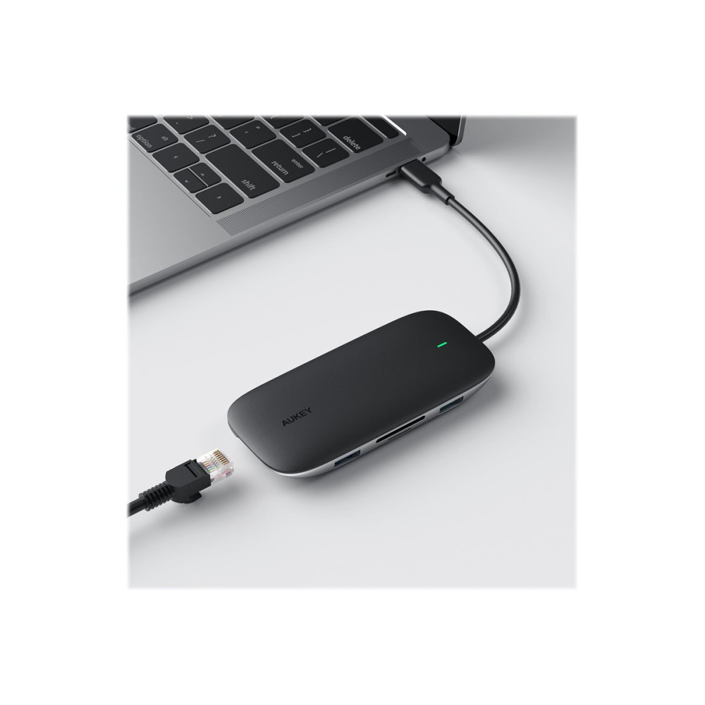 Produktbild för Aukey Unity Link PD III - dockningsstation - USB-C - HDMI - 1GbE