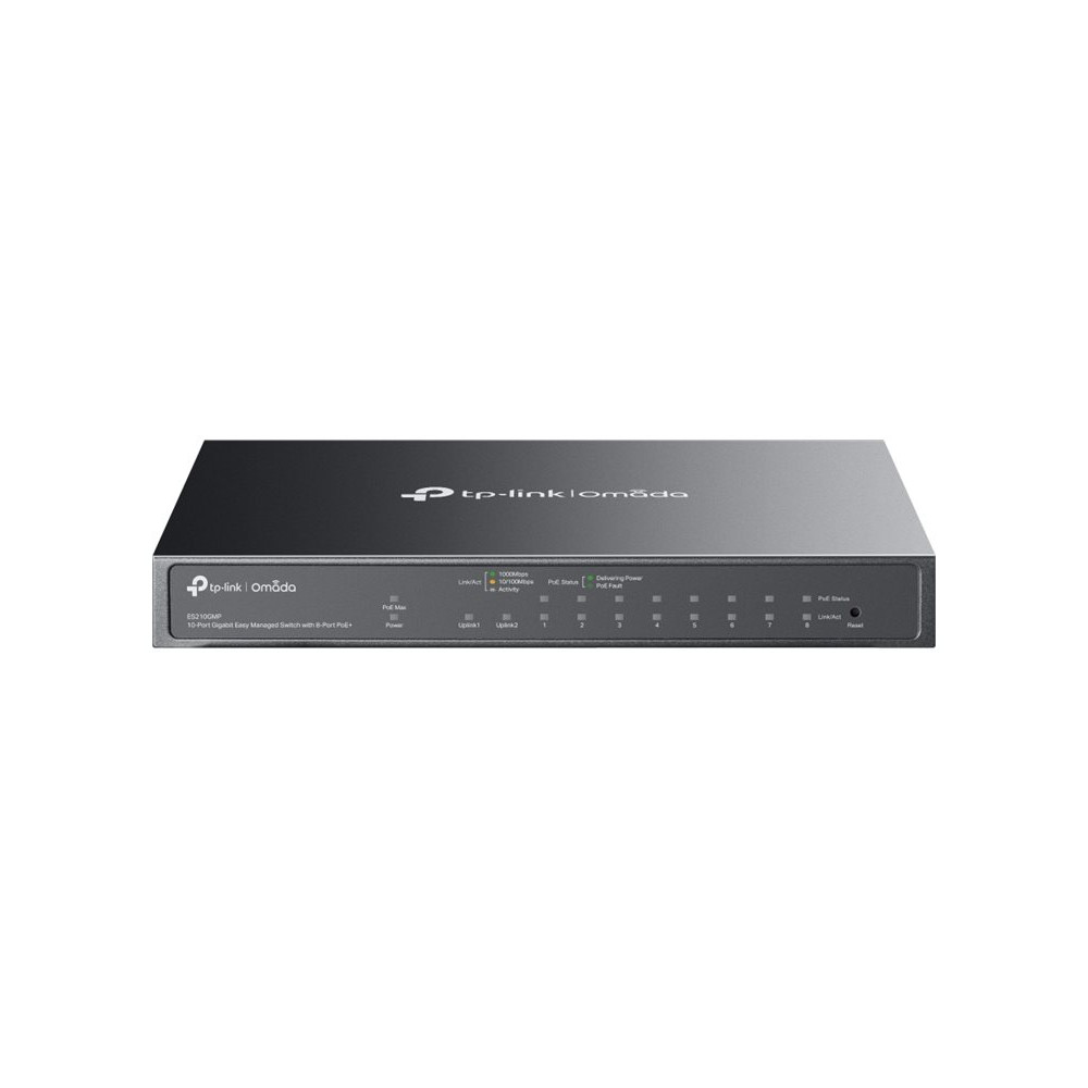 Produktbild för TP-Link Omada ES210GMP V1 - switch - 10 portar - Administrerad
