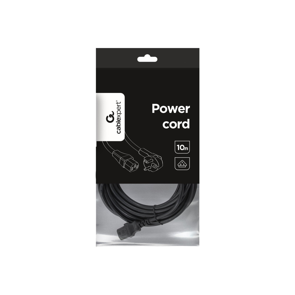 Produktbild för Gembird PC-186-VDE-10M - strömkabel - power CEE 7/7 till power IEC 60320 C13 - 10 m
