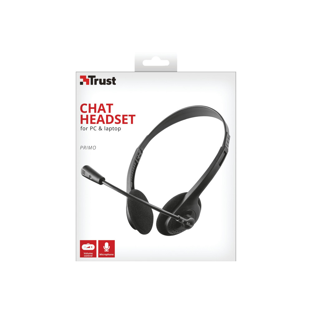 Produktbild för Trust Primo Chat Headset - headset - 3,5 mm kontakt