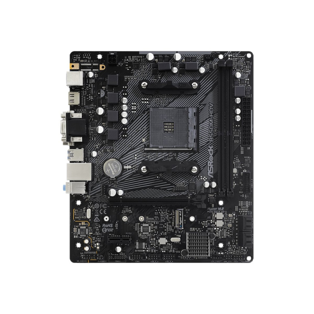 Produktbild för ASRock B550M-HDV - moderkort - micro ATX - Socket AM4 - AMD B550