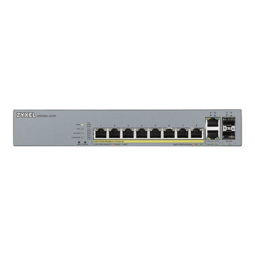 ZyXEL Communications Zyxel GS1350-12HP - switch - 8 portar - smart - rackmonterbar