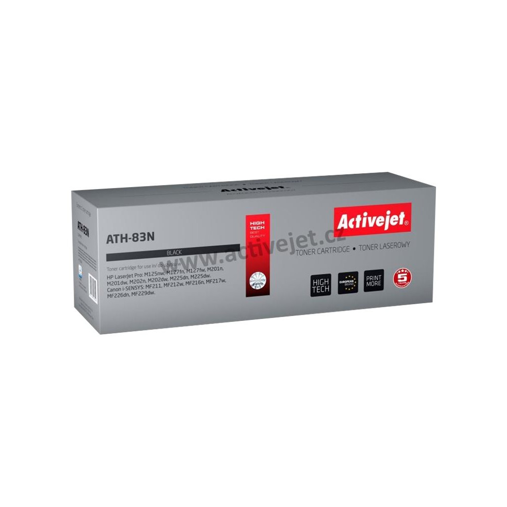 Produktbild för ActiveJet ATH-83NX - svart - kompatibel - tonerkassett (alternativ för: Canon CRG-737, HP 83X, HP CF283X)