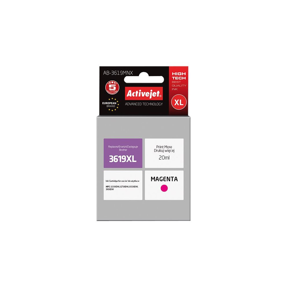 Produktbild för ActiveJet Supreme AB-3619MNX - XL - magenta - kompatibel - bläckpatron (alternativ för: Brother LC3619XLM)