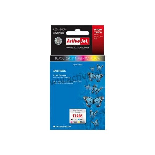 ActiveJet ActiveJet AEB-1285N Supreme - 4-pack - gul, cyan, magenta - kompatibel - bläckpatron (alternativ för: Epson T1285)