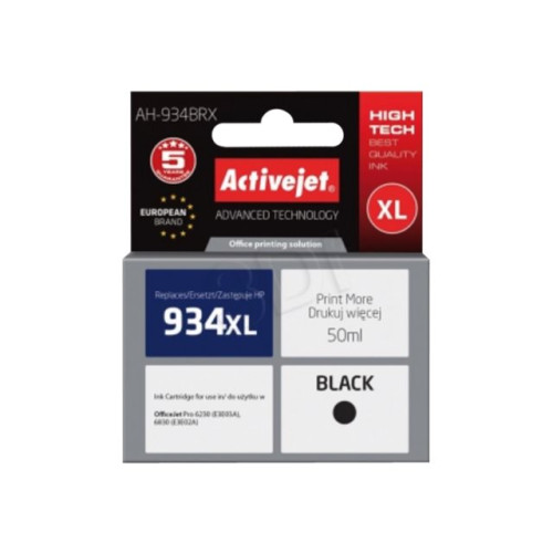 ActiveJet ActiveJet Premium AH-934BRX - XL-kapacitet - svart - kompatibel - bläckpatron (alternativ för: HP 934XL)