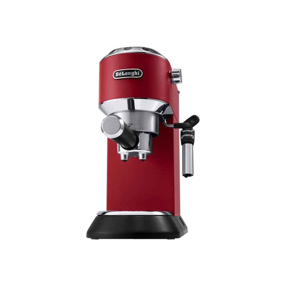 Produktbild för De'Longhi DEDICA EC 685.R - kaffemaskin med mjölkskummare - 15 bar - röd