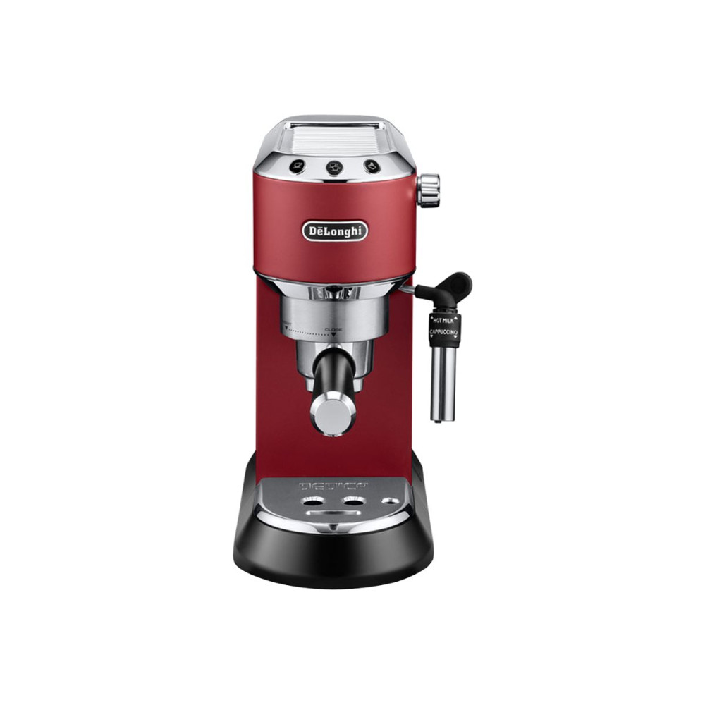 Produktbild för De'Longhi DEDICA EC 685.R - kaffemaskin med mjölkskummare - 15 bar - röd