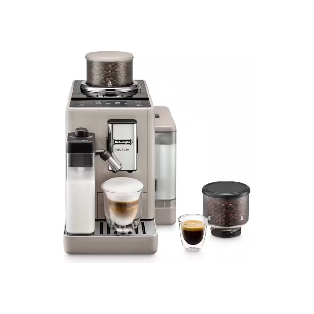 Produktbild för De'Longhi Rivelia EXAM440.55.BG - automatisk kaffekokare med mjölkskummare - 19 bar - sandbeige