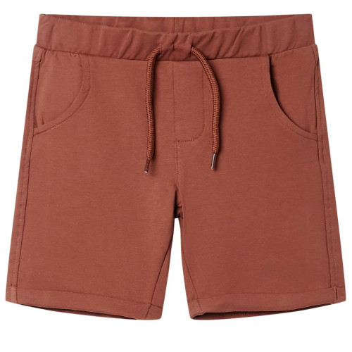 vidaXL Barnshorts med snöre brun 128
