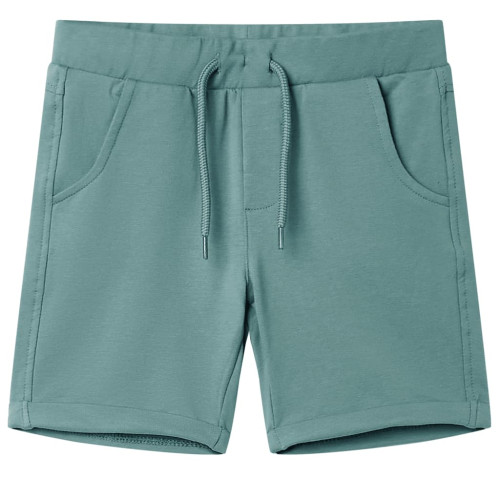 vidaXL Barnshorts med snöre blek petrolblå 140