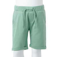 Produktbild för Barnshorts med snöre blandad ljus khaki 140