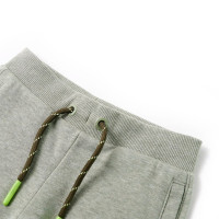 Produktbild för Barnshorts med snöre blandad ljus khaki melange 140