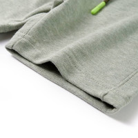 Produktbild för Barnshorts med snöre blandad ljus khaki melange 140