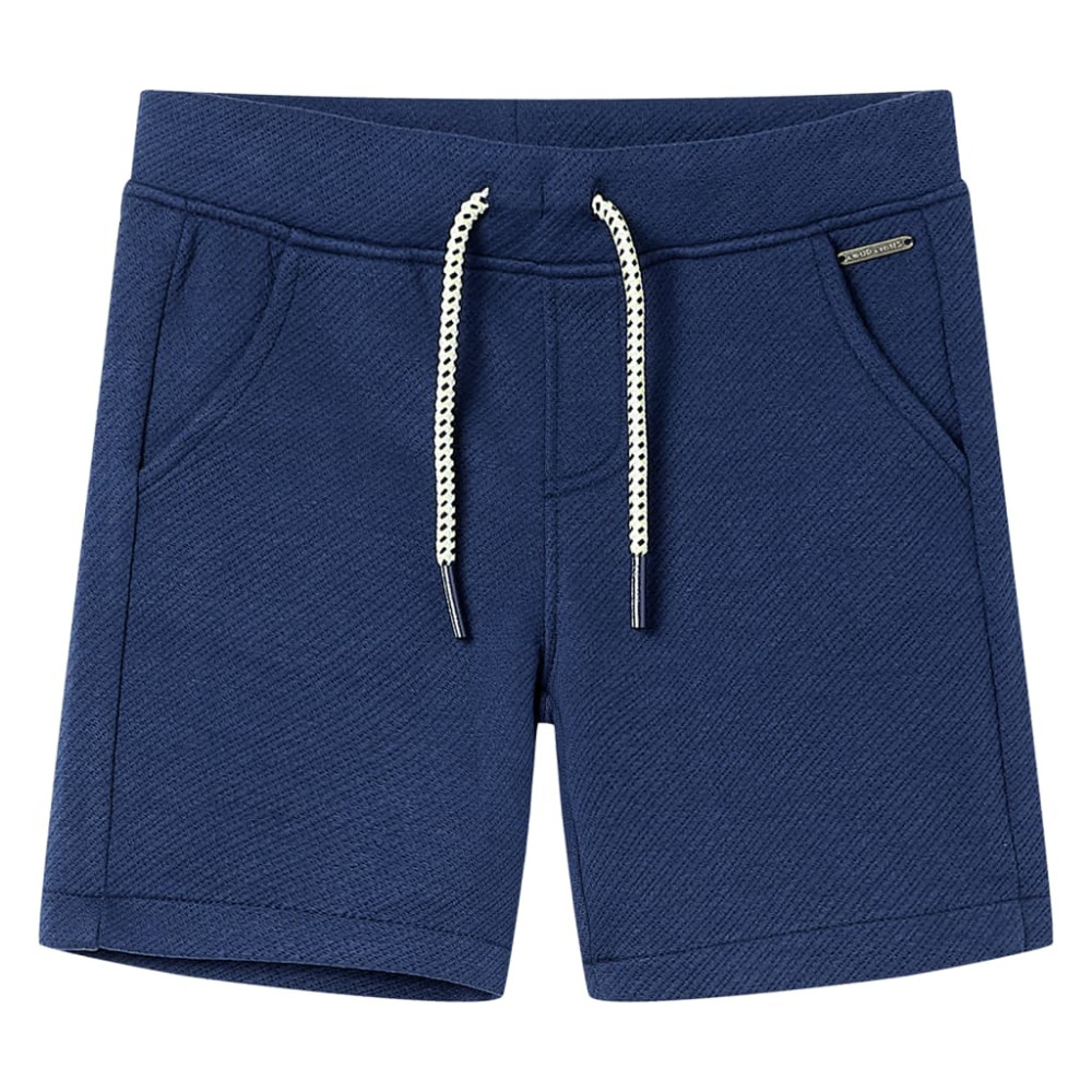 Produktbild för Barnshorts med snöre mörkblå 140