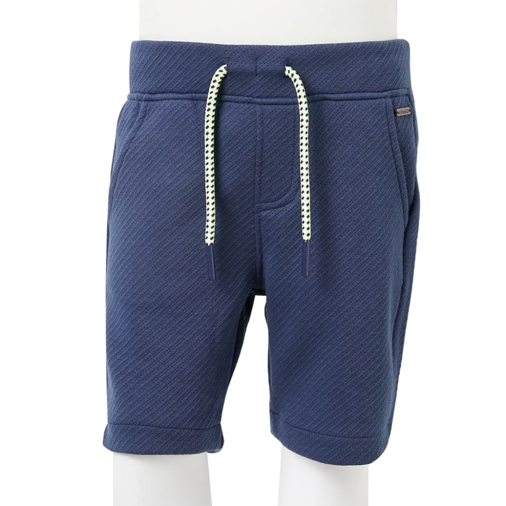 Produktbild för Barnshorts med snöre mörkblå 140