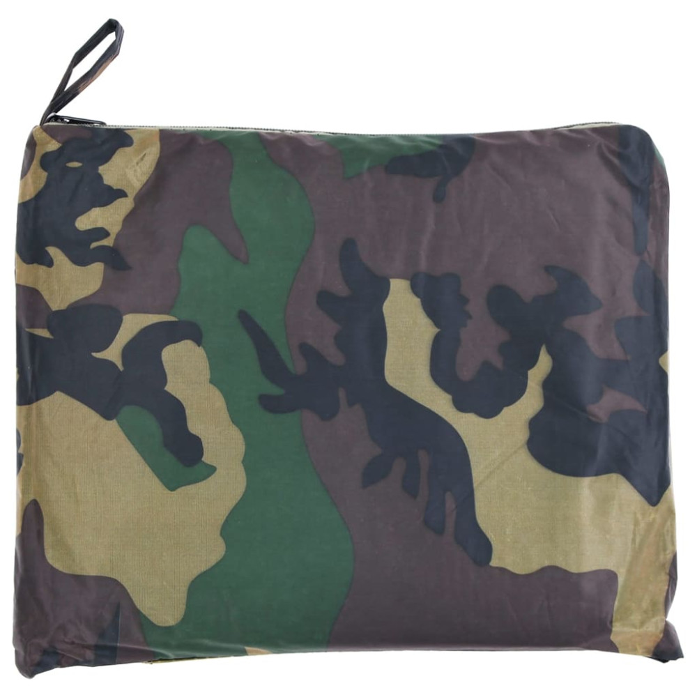 Produktbild för Regnställ med Huva Herrar Tvådelat Camouflage L