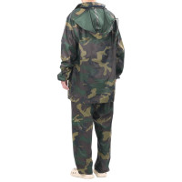 Produktbild för Regnställ med Huva Herrar Tvådelat Camouflage XL