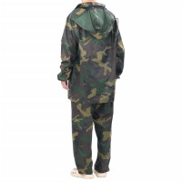 Produktbild för Regnställ med Huva Herrar Tvådelat Camouflage XXL