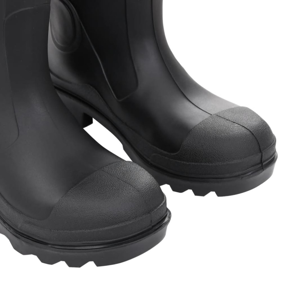 Produktbild för Regnstövlar svart strl 38 PVC