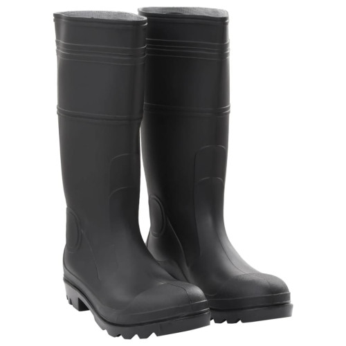 vidaXL Regnstövlar svart strl 46 PVC