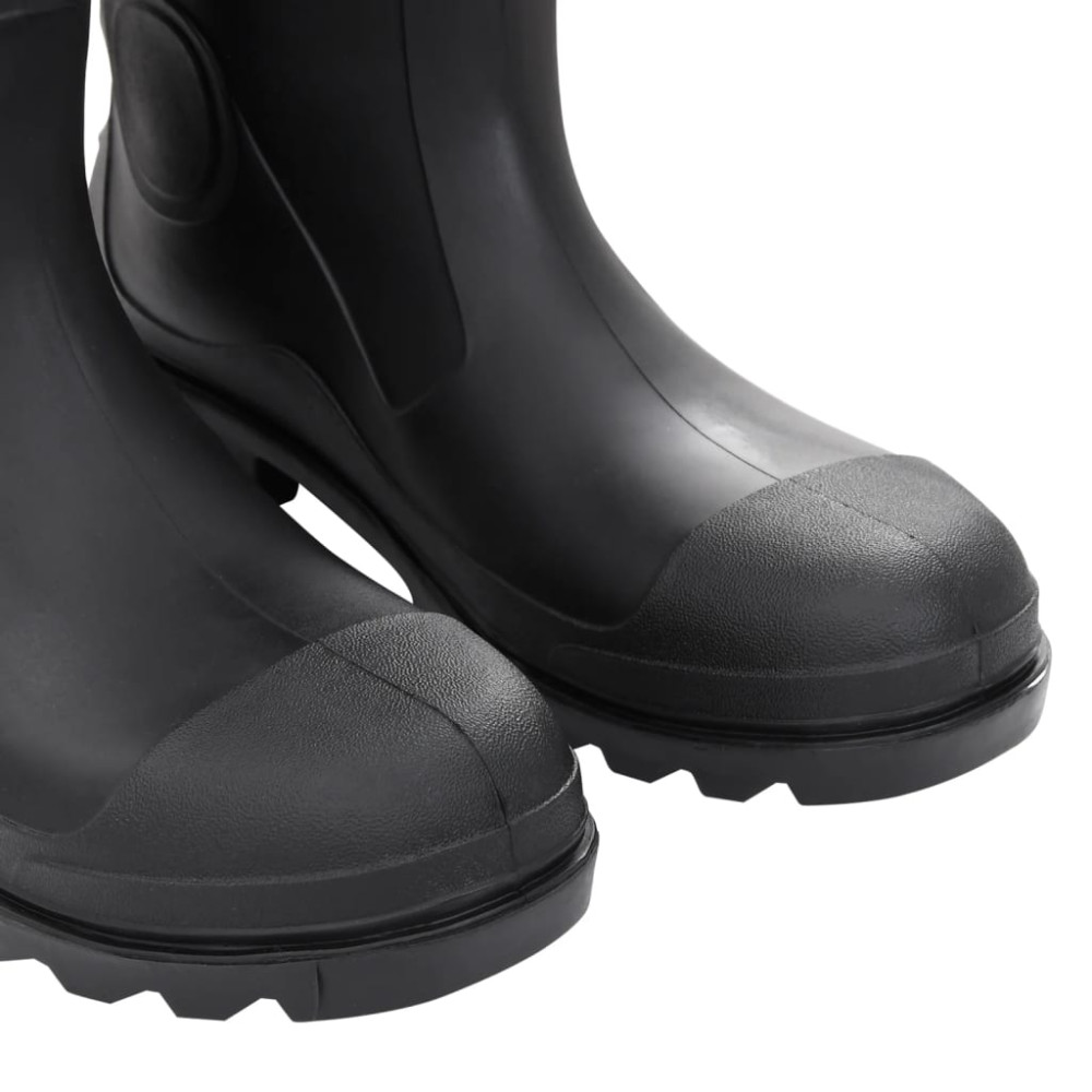 Produktbild för Regnstövlar svart strl 46 PVC