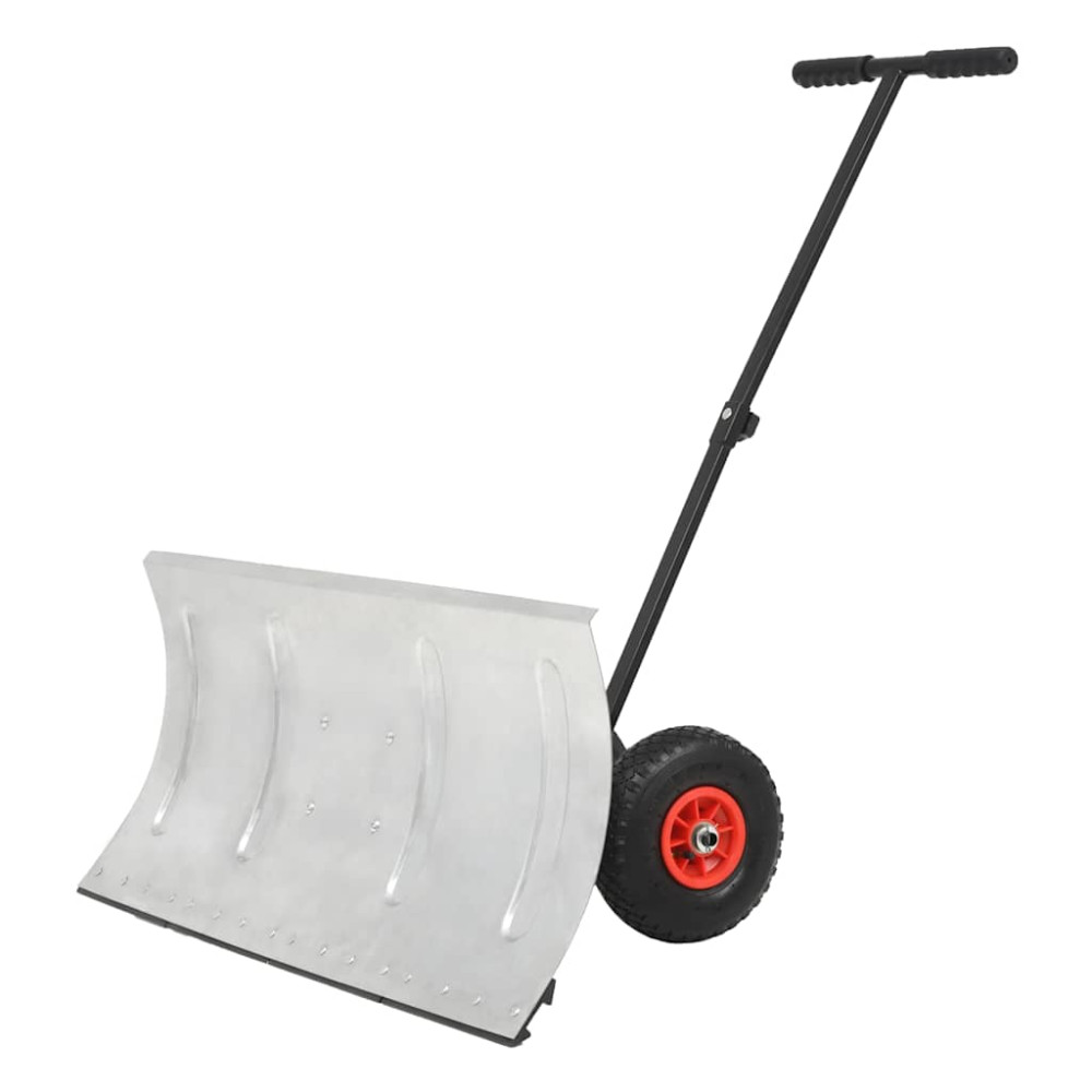 Produktbild för Manuell snöplog med hjul 100x44 cm