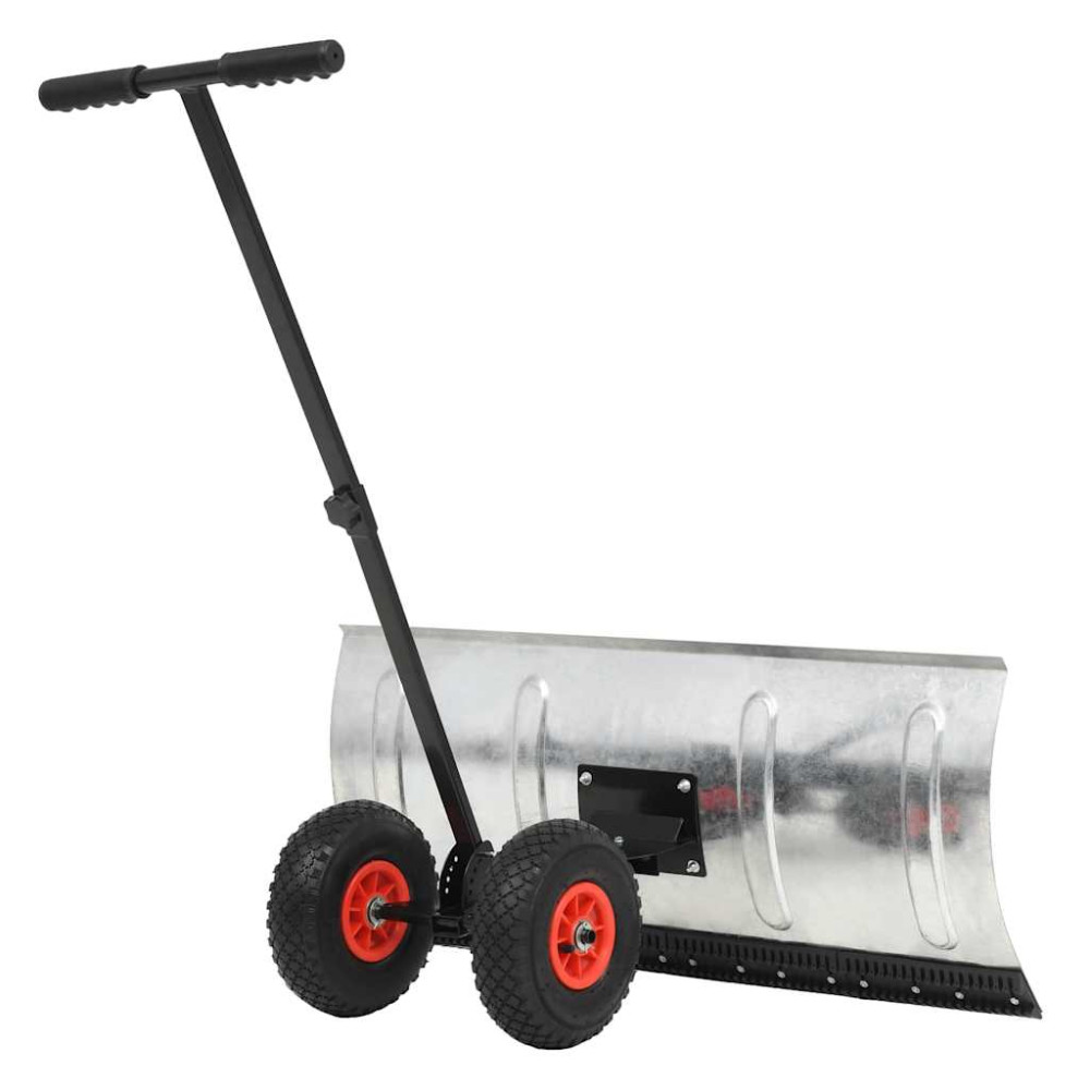Produktbild för Manuell snöplog med hjul 100x44 cm
